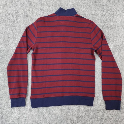 Polo Ralph Lauren Shirt Boys Large L 14-16 Red Blue Rugby Stripe 1/4 Zip Mock - Picture 4 of 18