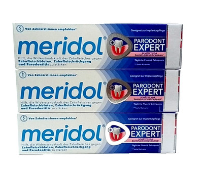 3x Meridol Parodont Expert Zahnpasta NEUE FORMEL  (3x75 ml)