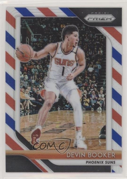 2018-19 Panini Prizm Red White & Blue Prizm Devin Booker #11 00d2