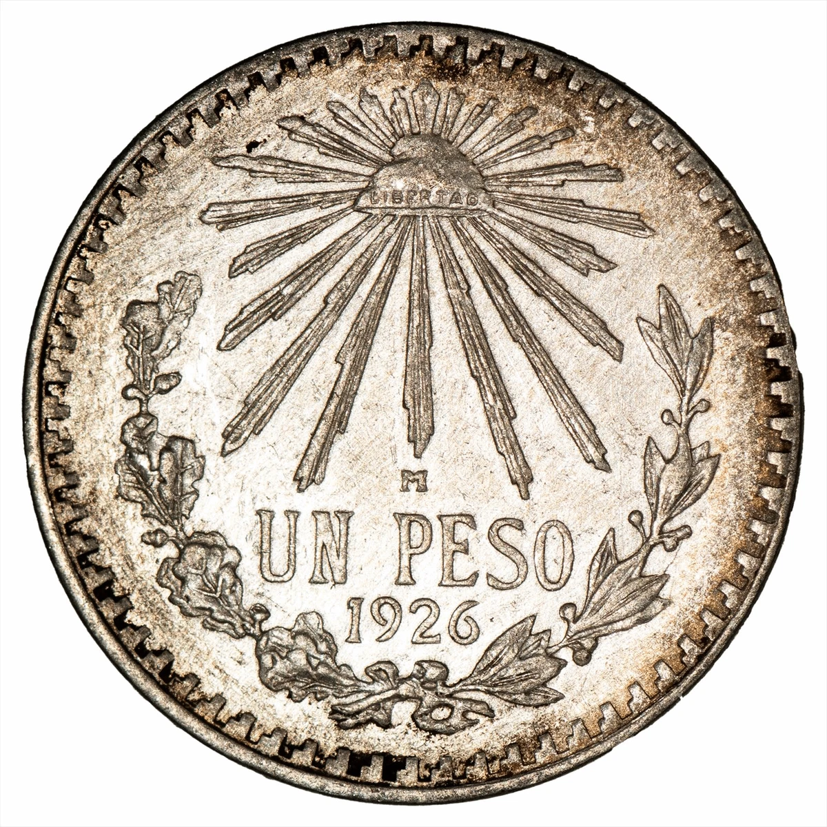 1926年 UN PESO メキシコ銀貨　本物保証 銀0.72 1926年 UN PESO メキシコ銀貨 本物保証 銀0.72 【公式通販】