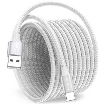 USB A to USB C Cable 15ft, 3A Fast Charging for iPhone 17, Galaxy S21 - Extra