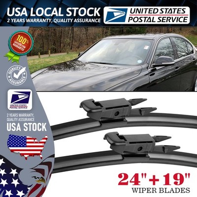 Durable 24''+19'' High quality Hybrid Bracketless Windshield Wiper Blade Set