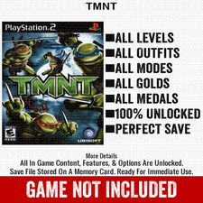 TMNT 100 PS2 Memory Card All CHEATS ITEMS