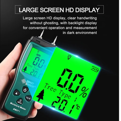 SMART SENSOR Humidity Tester AS971 Digital Wood Moisture Humidity Tester 0~40  W