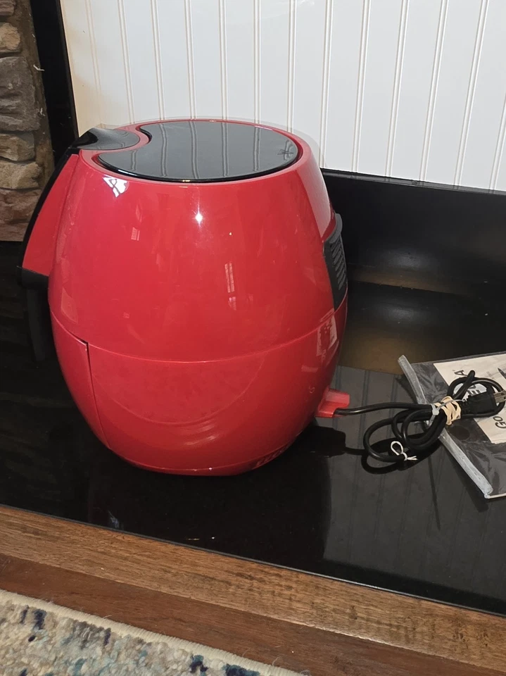 Freidora de aire programable GoWISE USA 3,7 cuartos de galón con 8 ajustes preestablecidos de cocina, GW22638 - roja Foto 4 de 4