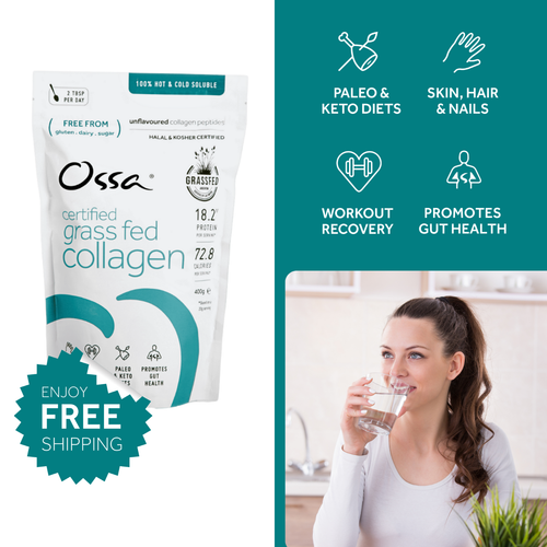 Ossa Organic Collagen Certified Grass Fed Bovine Collagen Peptides Powder - 400g - Picture 2 of 8