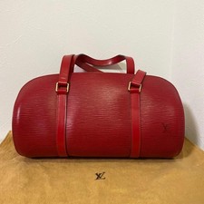 Louis Vuitton Epi Leather Boston Bag Red Women's Handbag Excellent Condition
