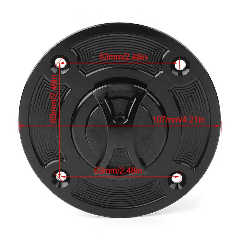 Fuel Gas Tank Cap Cover For Suzuki TL1000S GSXR600 GSXR750 GSXR1000 SV650 Foto 2 de 4