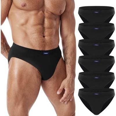Herren Slip 6er Pack Baumwolle Unterwäsche Männer Basic elastisch hautfreundlich