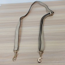 Bag Strap Replacement Beige Crossbody Purse Faux Leather Adjustable Gold 42 in