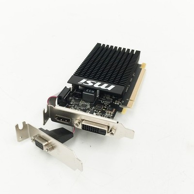 MSI GeForce GT 710 2GB Grafikkarte, LOW PROFILE, HDMI, DVI, VGA