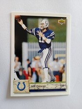 1992 FOOTBALL JEFF GEORGE UPPER DECK CARD n 590 EXCELLENT