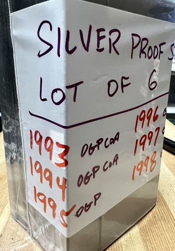 🔥6 U.S. SILVER PROOF SETS OGP & COA: 1993, 1994, 1995 No COA, 1996, 1997 & 1998 - Picture 14 of 15