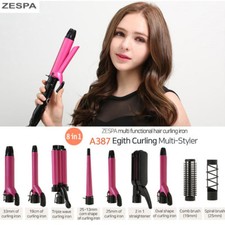 [ZESPA] 8 in1 Straightening & Curling Irons Various Attachment Curling Irons 