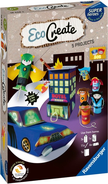 Ravensburger Upcycling Basteln Ecocreate Mini Superheroes 18448-image