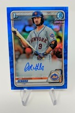 2020 Joe Genord 1st Bowman Sapphire Chrome Blue Auto Autograph New York Mets 