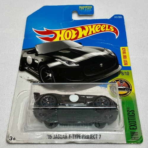 Hot Wheels '15 Jaguar F-Type Project 7 HW Exotics 9/10 Black Best For Track 2016 - Picture 15 of 17