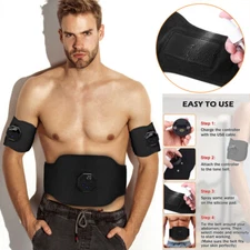 EMS Abdominal Muscle Toning Trainer ABS Stimulator Toner Fitness Binder Gym Belt