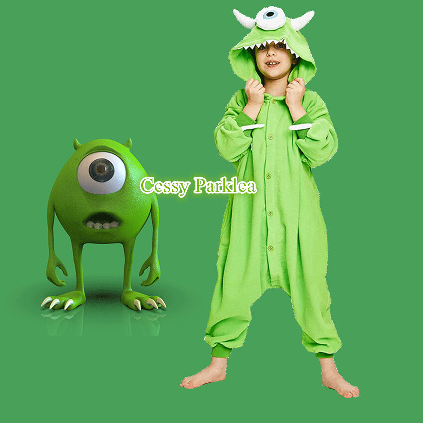 BO-E1 Boys Girls Monster's Inc Mike Wazowski Book Week Costume