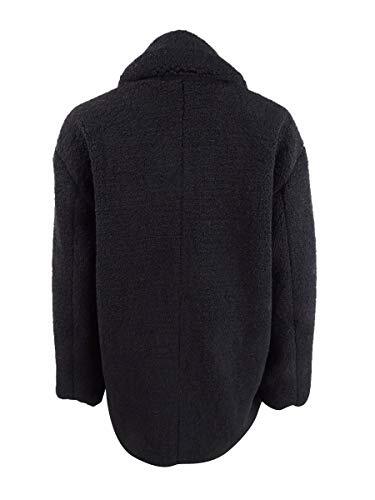 Collection B Juniors' Faux-Fur Coat, Black, S - Picture 2 of 2