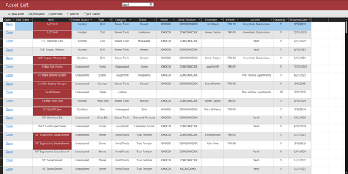 Custom Asset Tracking & Pick Ticket Management System for Construction Teams - 第 1/17 張圖片