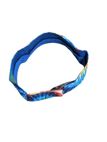 Folly Beach SC Rainbow Colored Tie-Dye Visor Style Hat Women/Men Adjustable Hat - Picture 3 of 4