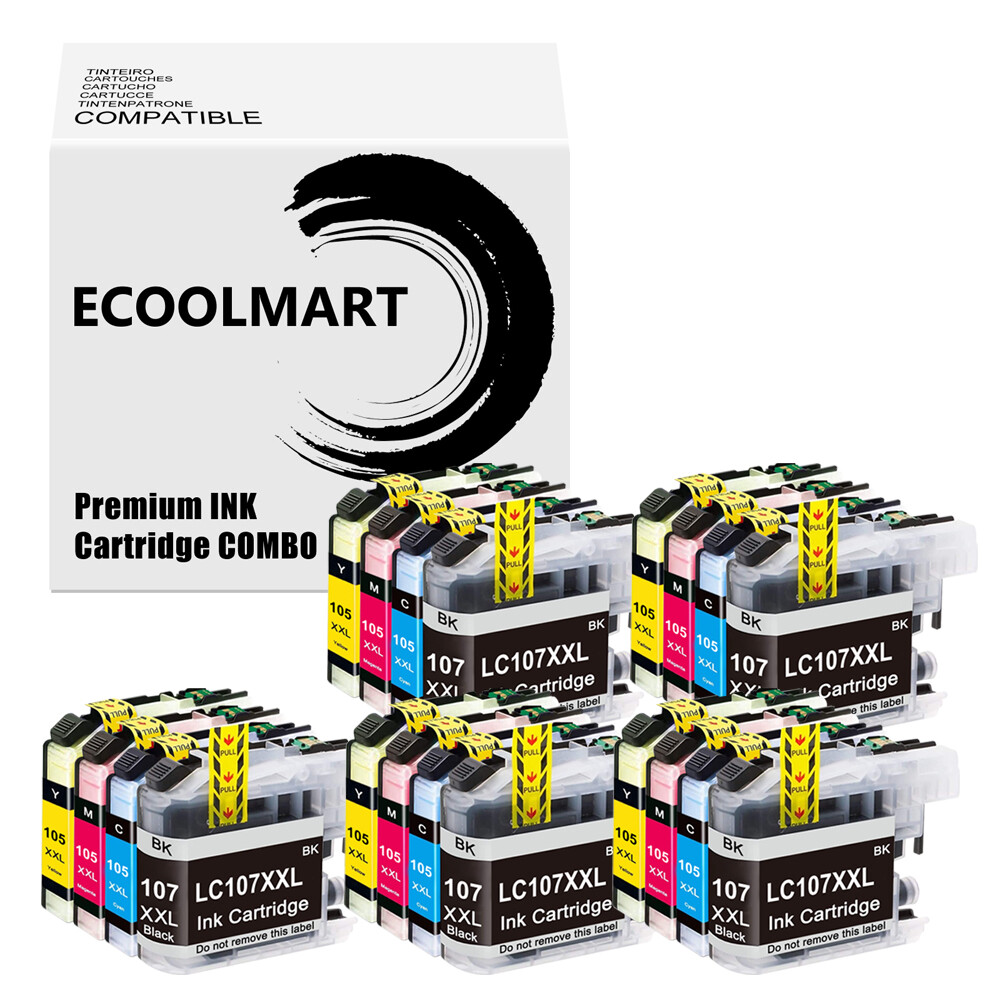 2 Pack LC107 BK XXL Black Ink For Brother MFC-J4510DW - Foto 9