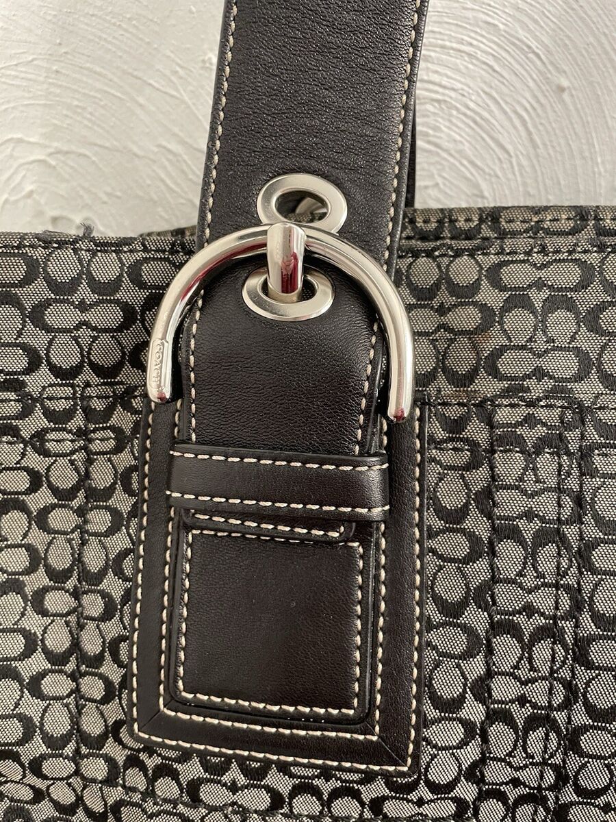 COACH Soho Satchel Black Jacquard All Over Logo E0885-F12310 COACH Soho Satchel Black Jacquard All Over Logo E0885-F12310