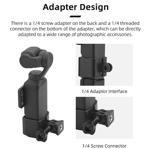 For DJI Osmo Pocket 3 Camera Accessories Expansion Adapter Mount Holder w/Screw - Picture 10 of 24