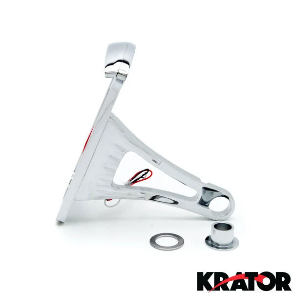 CHROME SIDE MOUNT LED BRAKE & LICENSE PLATE FITS CHOPPER HARLEY DAVIDSON CRUISER - Image 3 of 4