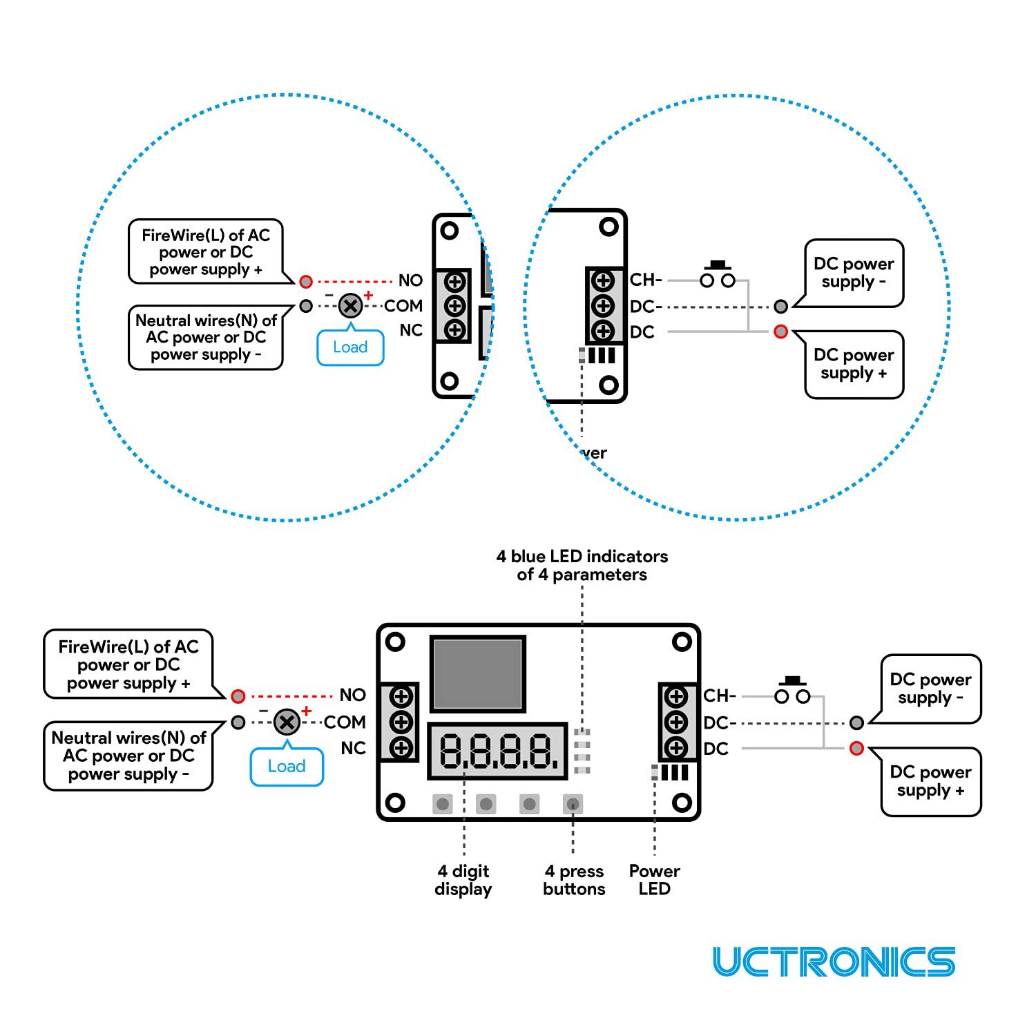 Dc 12v Programmable Time Delay Relay Module With Metal Enclosure On Delay And Of
