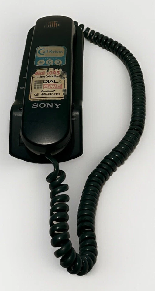 Teléfono fijo Sony IT-B3 verde bosque con botón pulsador con cable con manual Foto 2 de 4