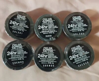  6 Maybelline Color Tattoo 24hr Eyeshadows 