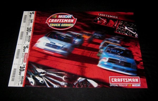 2001 NASCAR Craftsman Truck Series Store Display Poster