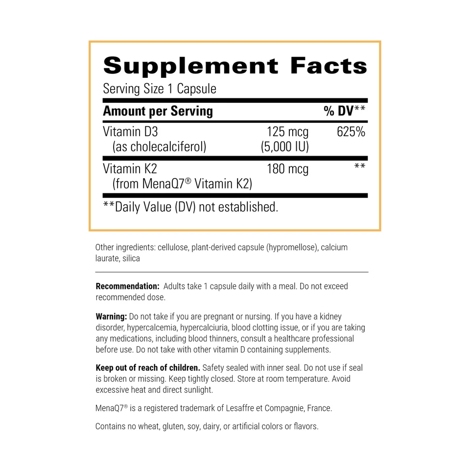 Integrative Therapeutics K2 + D3 Suporte Cardiovascular* Suporte Ósseo* Vitami... - Imagem 2 de 4