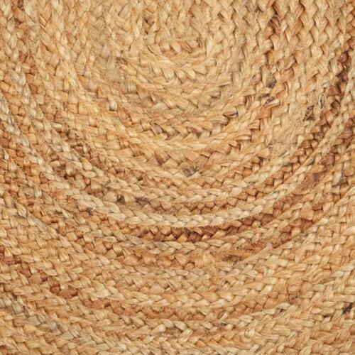 Rug Natural Jute half Circle Design Handmade Reversible Home Decor Floor Mat Rug - Picture 2 of 5