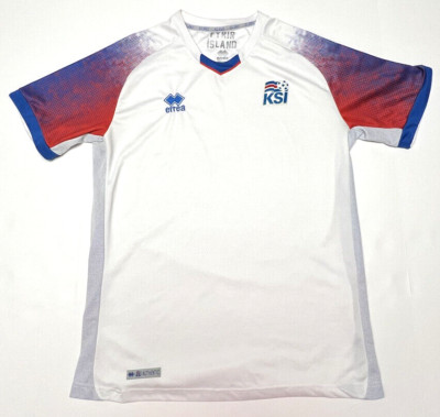 2018-2019 Iceland KSI Boys XL Jersey Shirt Away errea FIFA World Cup