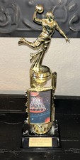  MISTAKE Upside Down Boys BASKETBALL TROPHY GOLD TONE BASKETBALL