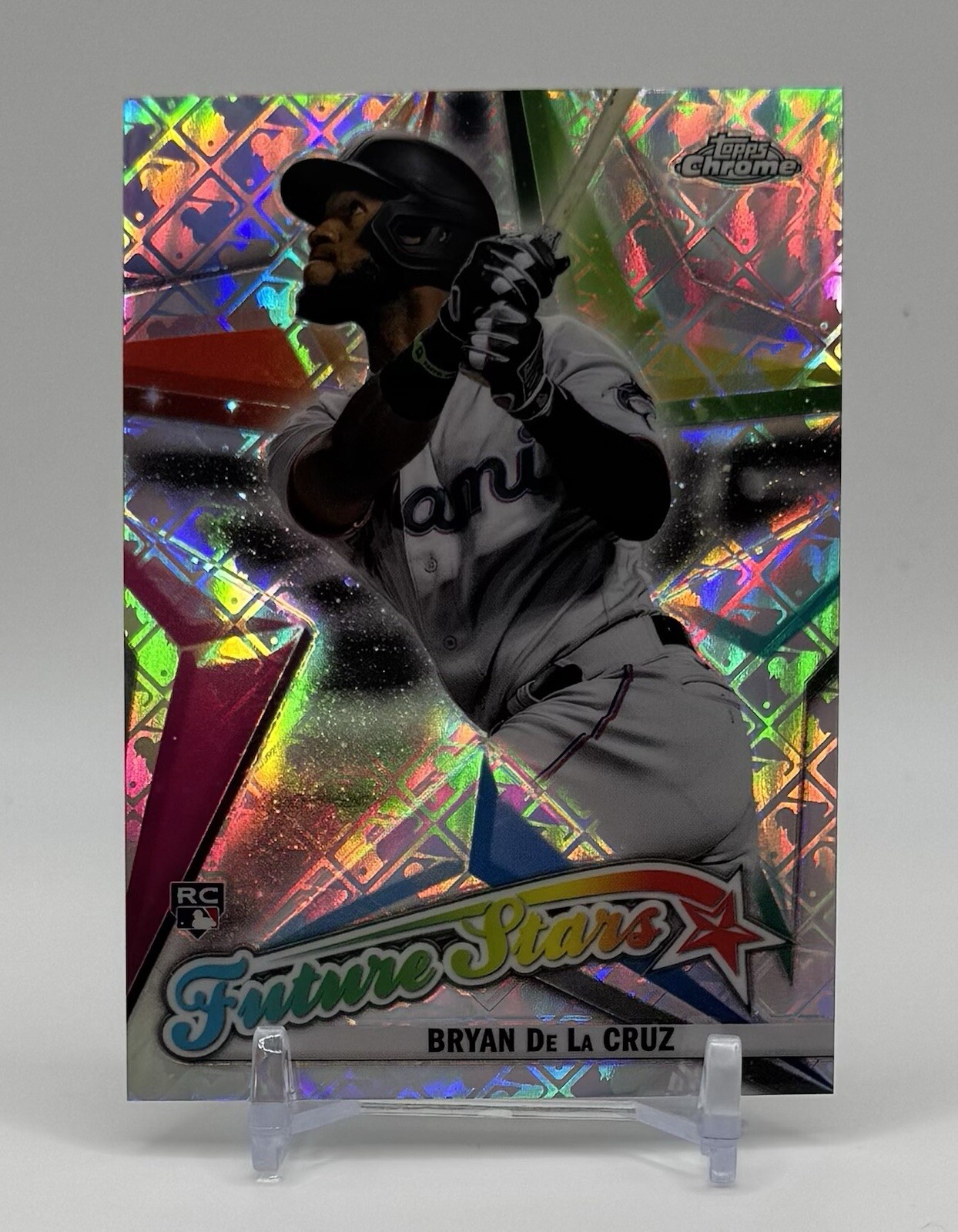 2022 Topps Chrome Logofractor - Bryan De La Cruz #FS-11 Miami Marlins
