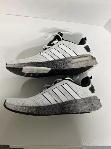 Men's adidas racer TR 23 White Black Gray Gradient Sneakers Size 8