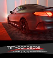 CUP Seitenschweller AnsäTze Schwarz FüR Mercedes C-Klasse W205 C205 AMG Line