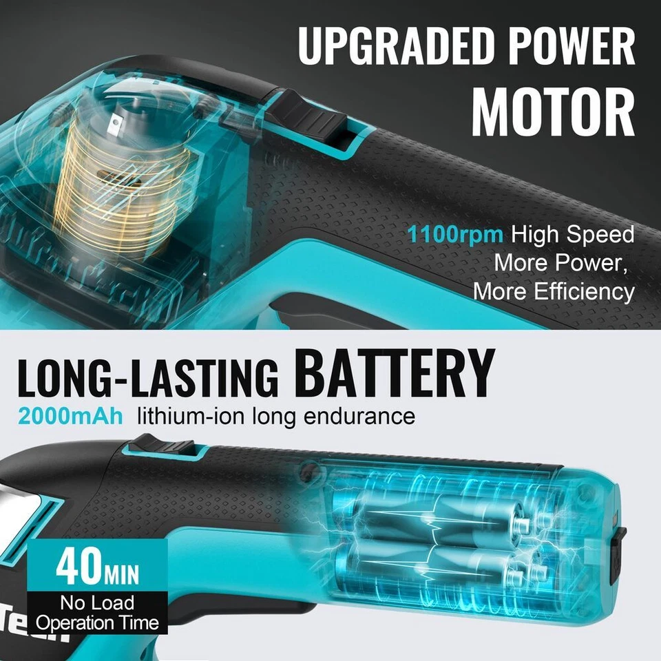 Cortadora de césped eléctrica portátil DURATECH 7,2 V 3 en 1 y tijeras de setos para jardín Foto 4 de 4