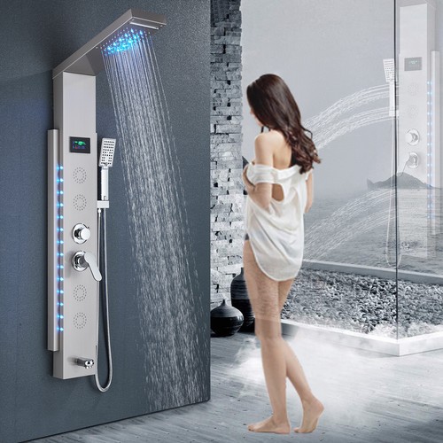 Pannello colonna doccia idromassaggio inox pioggia cascate led soffione doccia - Foto 2 di 250