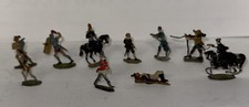 Lot 10 Vtg Flat Cast Lead Metal Soldier Figures Roman French Revolution etc