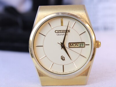 Vintage Citizen 6101-915046KT Gold Tone 34mm Quartz Men's Watch | eBay
