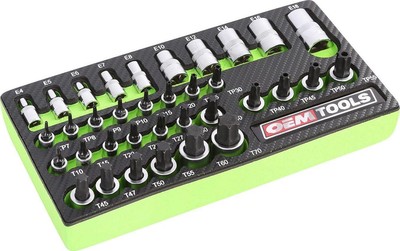 OEMTOOLS 23991 35 Piece Multi-Drive Star Socket Set, Torx Socket Set With EVA To
