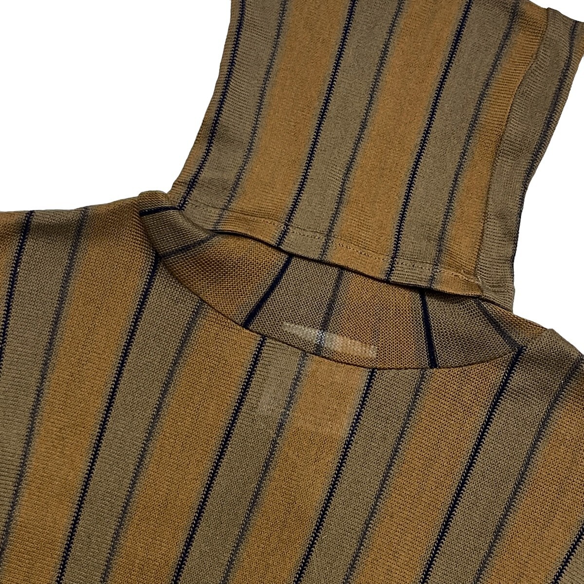 Hed Mayner Striped Mesh Turtleneck Sweater M T-Shirt Long