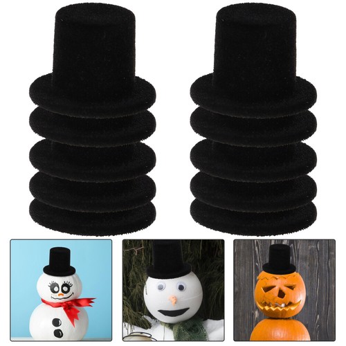 20 Stück Miniatur Zylinder Mini Puppe Hut Mini Schneemann Hut Basteln Zylinder Deko - Bild 6 von 8