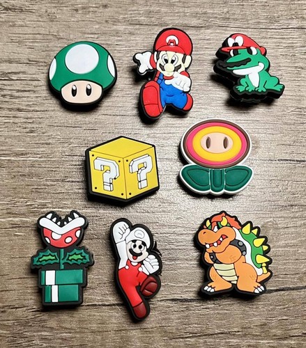 7 & 8pc Video Game Cartoon Movie Shoe Charms for Crocs & Shoe Laces - Picture 13 of 18