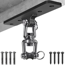 Heavy Bag Hanger Punching Bag Ceiling Mount Hanger 360° Rotation Hook for Box...